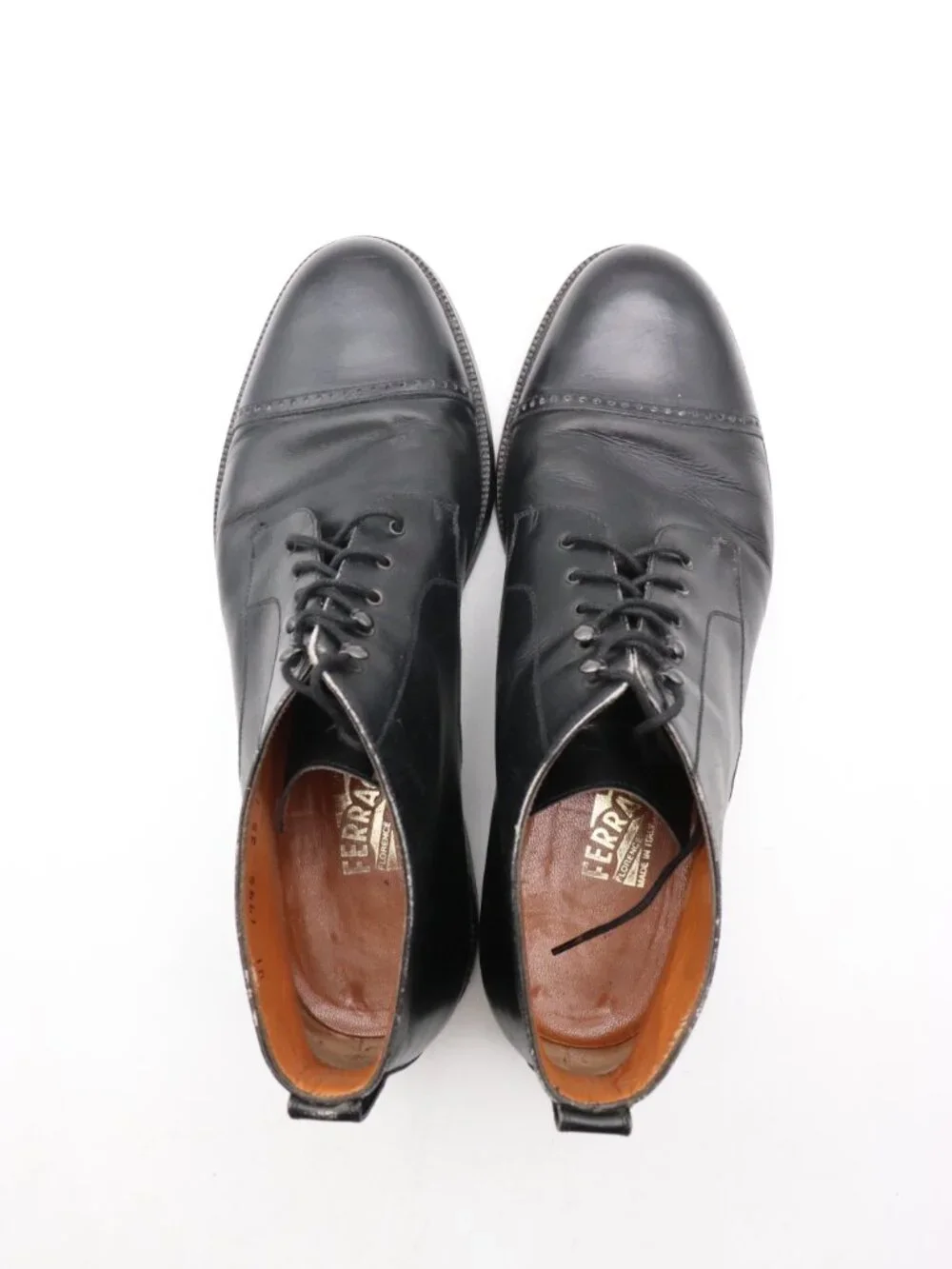 Salvatore Ferragamo Men's Size 11 D Black Leather Chukka Boots Made in Italy